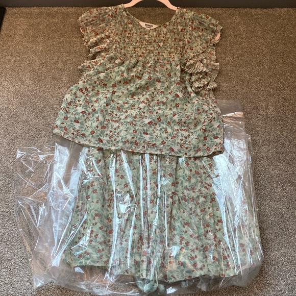 Set - BB Dakota Steve Madden flower moves floral shift chiffon set - Picture 4 of 6